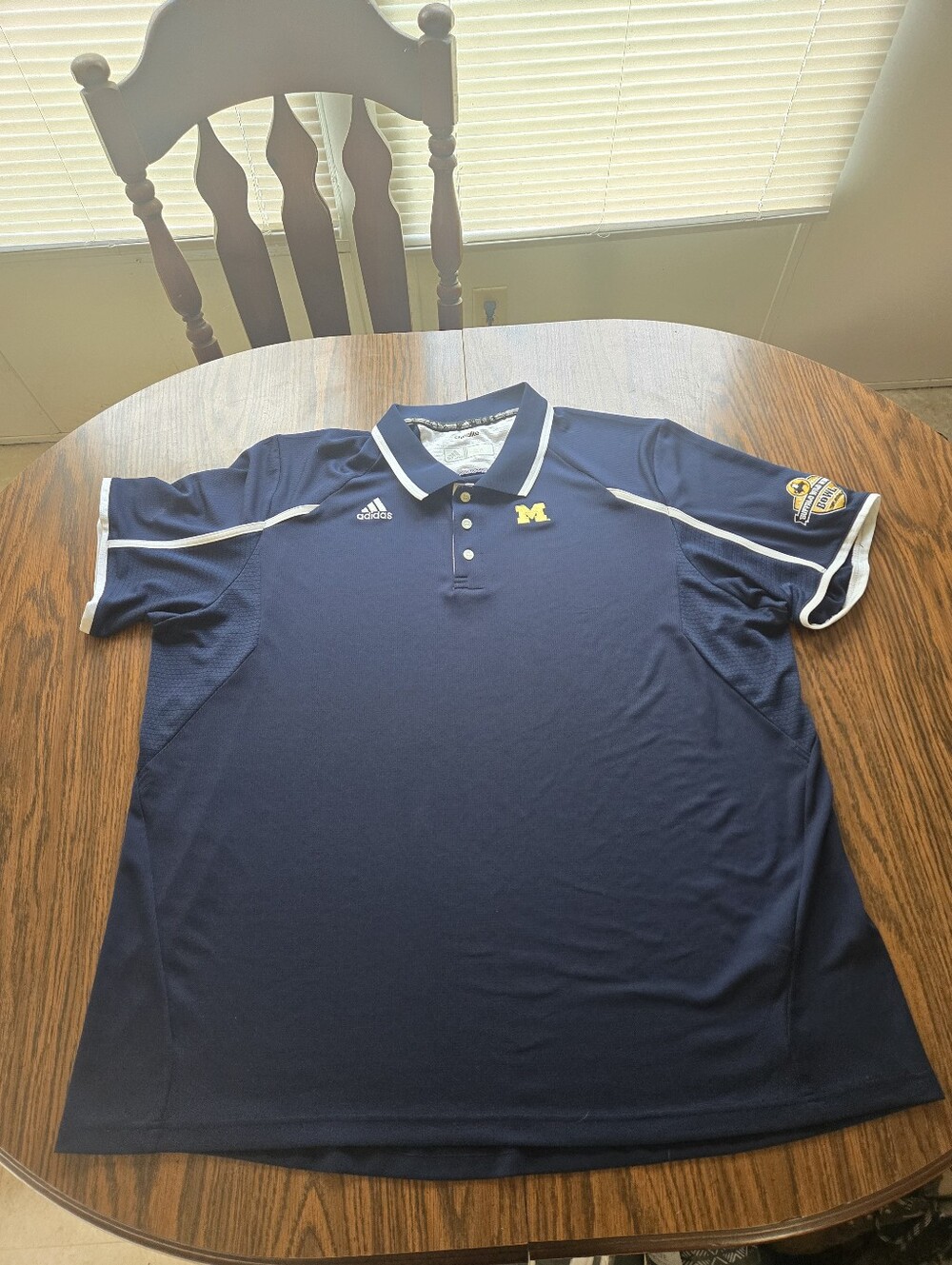 Adidas Michigan Wolverines Buffalo Wild Wings Bowl Polo Shirt 3XL